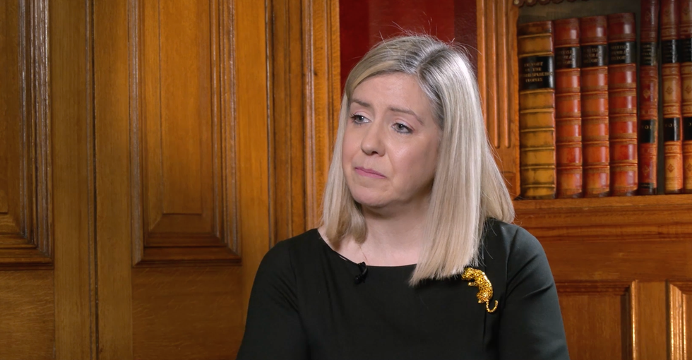 Andrea Jenkyns during an interview with Gloria De Piero