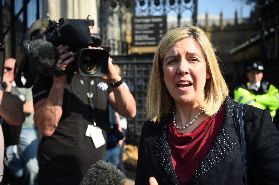 Andrea Jenkyns was caught on camera appearing to make a rude gesture while entering Downing Street.