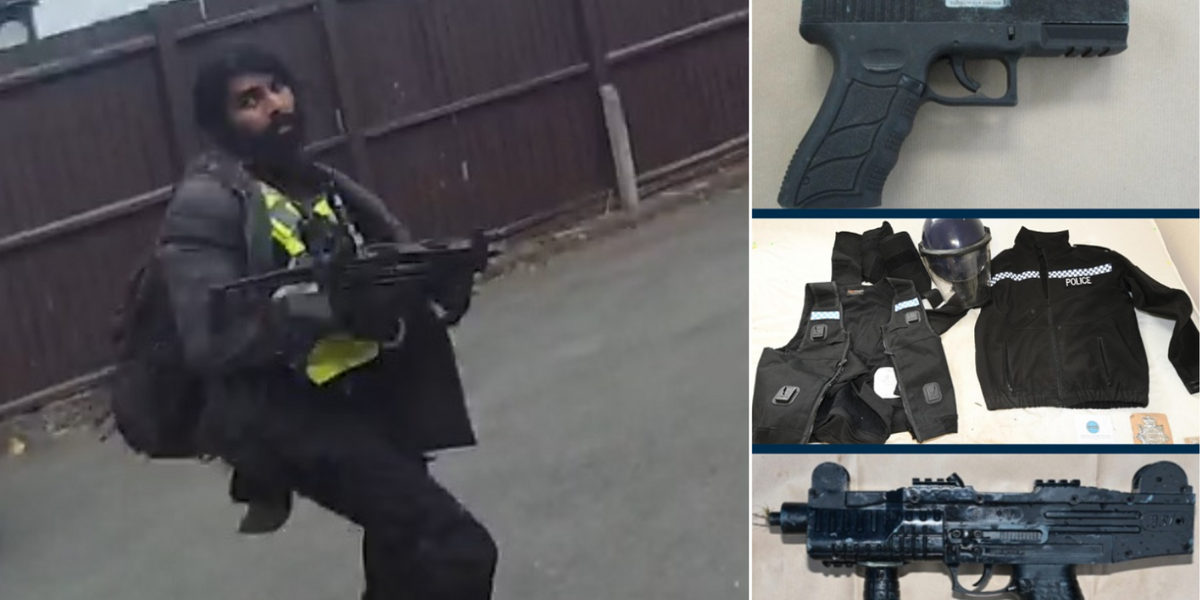 NextImg:Man disguised as officer jailed after 'opening fire' on armed police