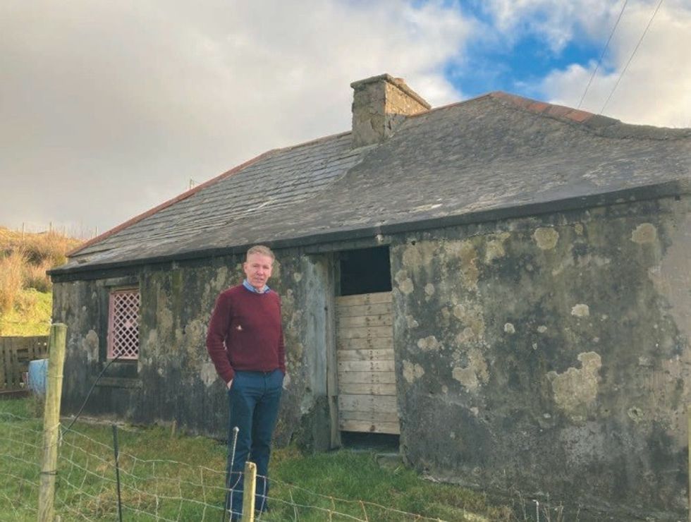 Andrew at Margaret\u2019s house in  County Mayo, Ireland