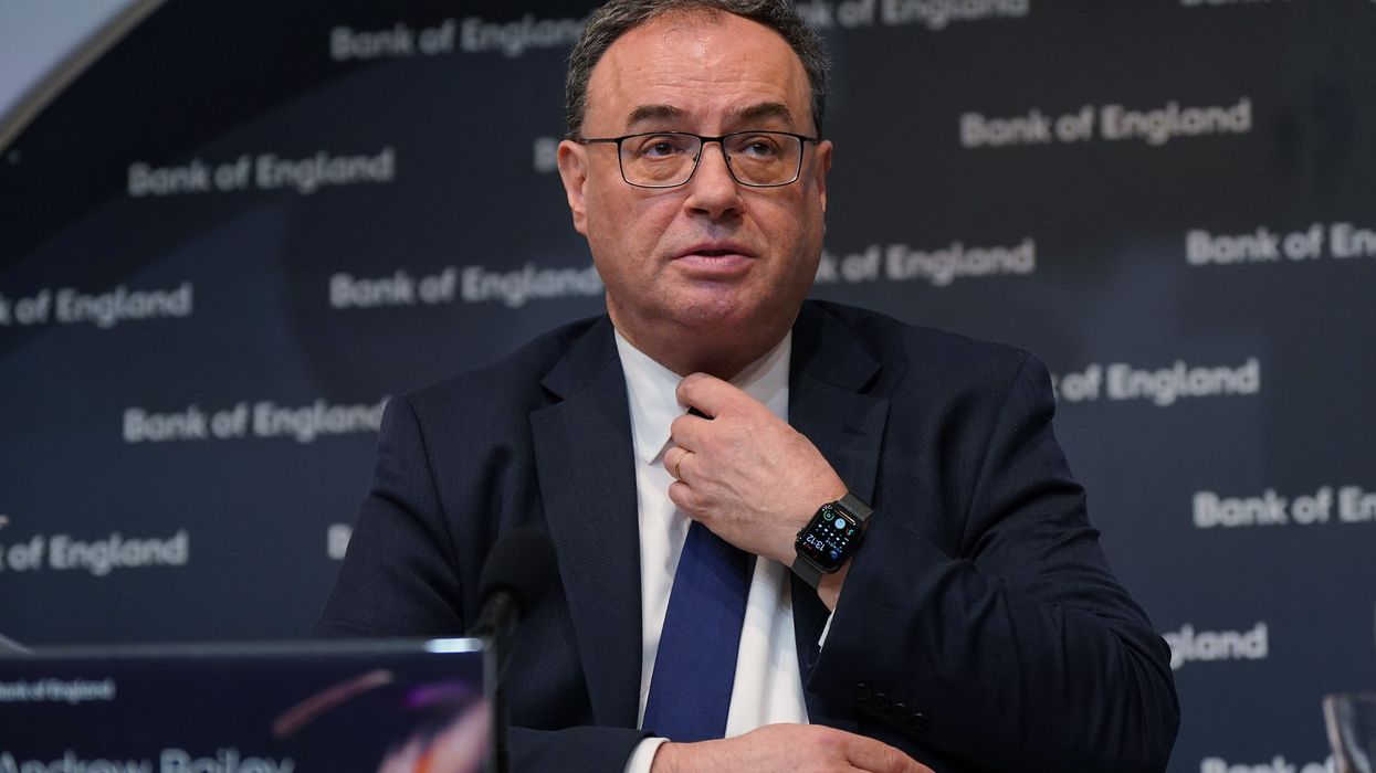 Andrew Bailey at a press conference