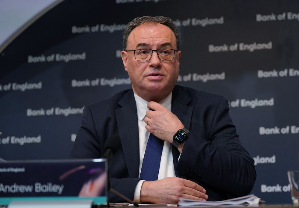 Andrew Bailey, Governor of the Bank of England, during the Bank of England Monetary Policy Report Press Conference, at the Bank of England, London, following the decision to raise interest rates to 4% from 3.5%. Picture date: Thursday February 2, 2023.