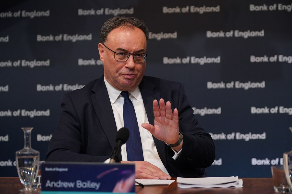 Andrew Bailey, Governor of the Bank of England, during the Bank of England Monetary Policy Report Press Conference, at the Bank of England, London, following the decision to raise interest rates to 4% from 3.5%. Picture date: Thursday February 2, 2023.