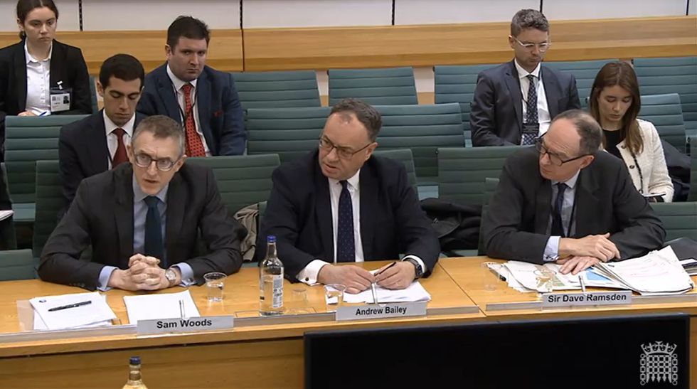Andrew Bailey in a select committee