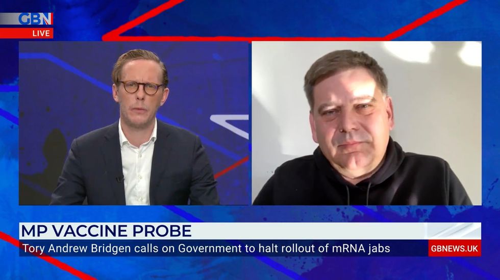 Andrew Bridgen joined Laurence Fox on GB News