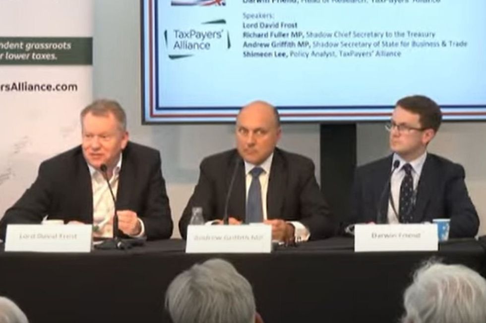 Andrew Griffith's reaction to Mel Stride's tax comments were caught on camera