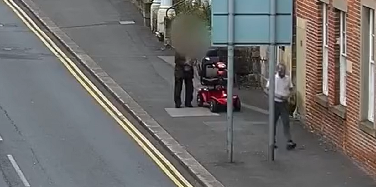 NextImg:Street robber filmed laughing after 'cowardly' stealing over £1,000 from disabled pensioner