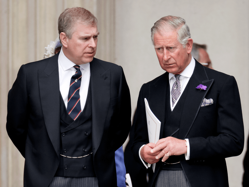 Andrew Mountbatten-Windsor (left), King Charles (right)