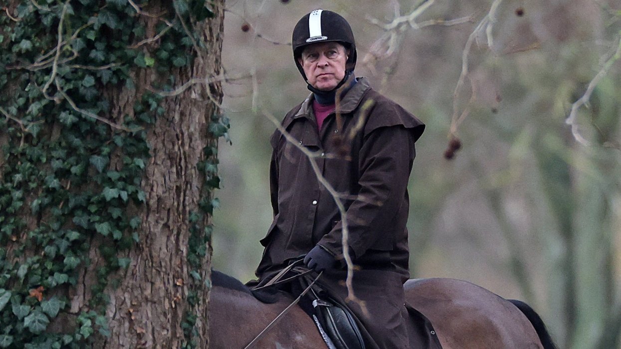 Andrew Mountbatten-Windsor on a horse