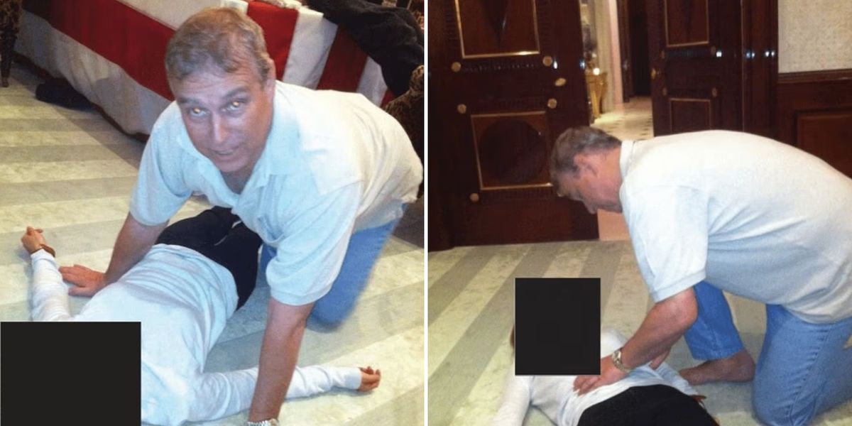 Andrew Mountbatten-Windsor shown on all fours over woman in Epstein files Andrew Mountbatten-Windsor shown on all fours over woman in Epstein files