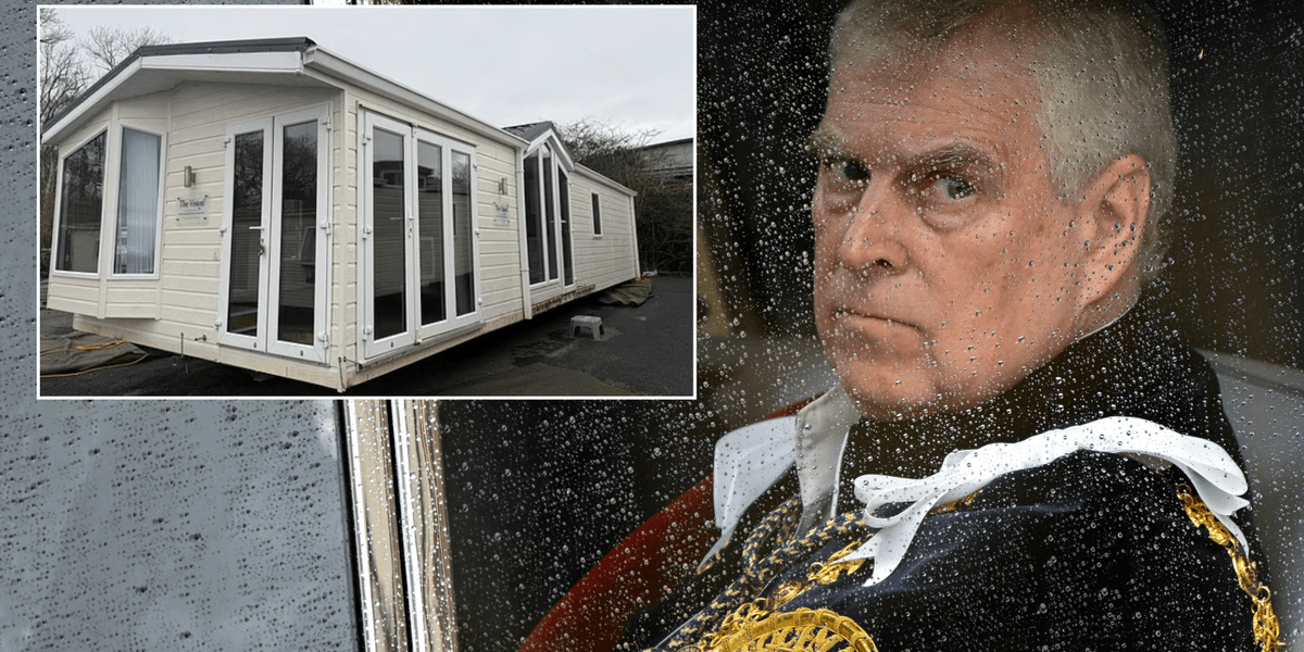 Andrew Mountbatten-Windsor goes from Grade II mansion to two-bed caravan as static unit arrives at Marsh Farm Andrew Mountbatten-Windsor goes from Grade II mansion to two-bed caravan as static unit arrives at Marsh Farm