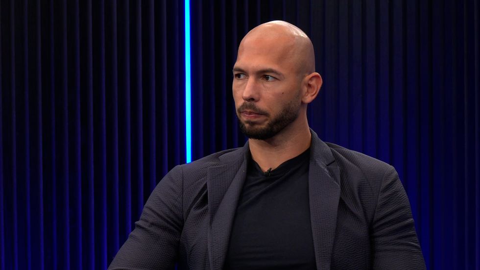 Andrew Tate during an appearance on GB News