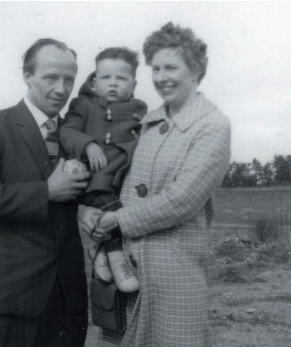 Andrew with his parents as a small child in 1963