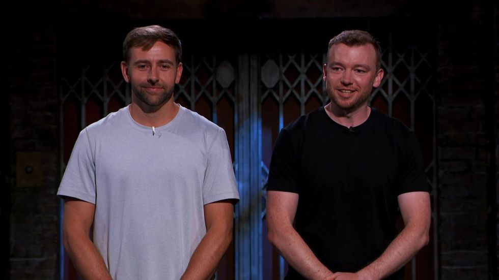 Andy and Josh pitching to the Dragons