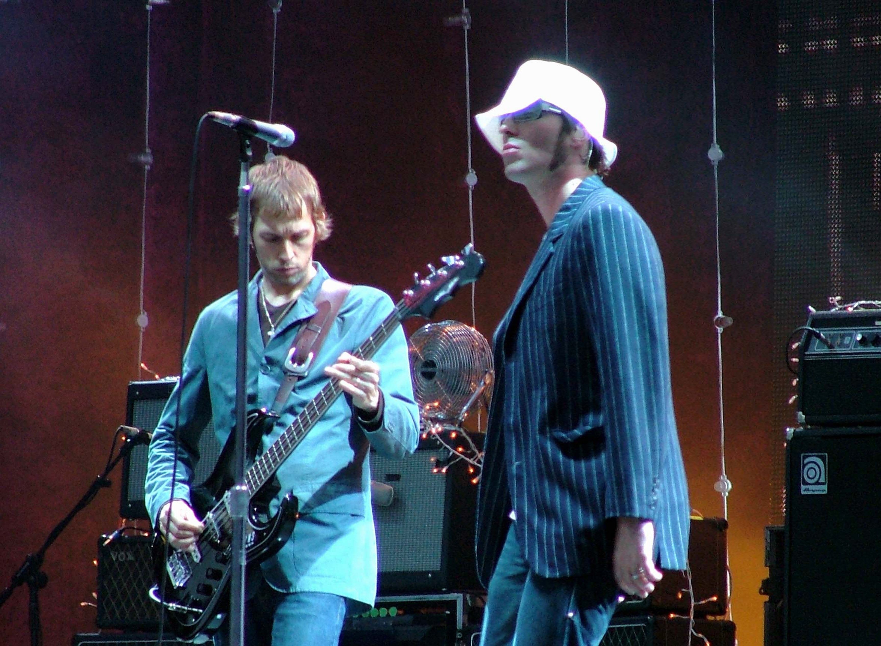 Andy Bell and Liam Gallagher