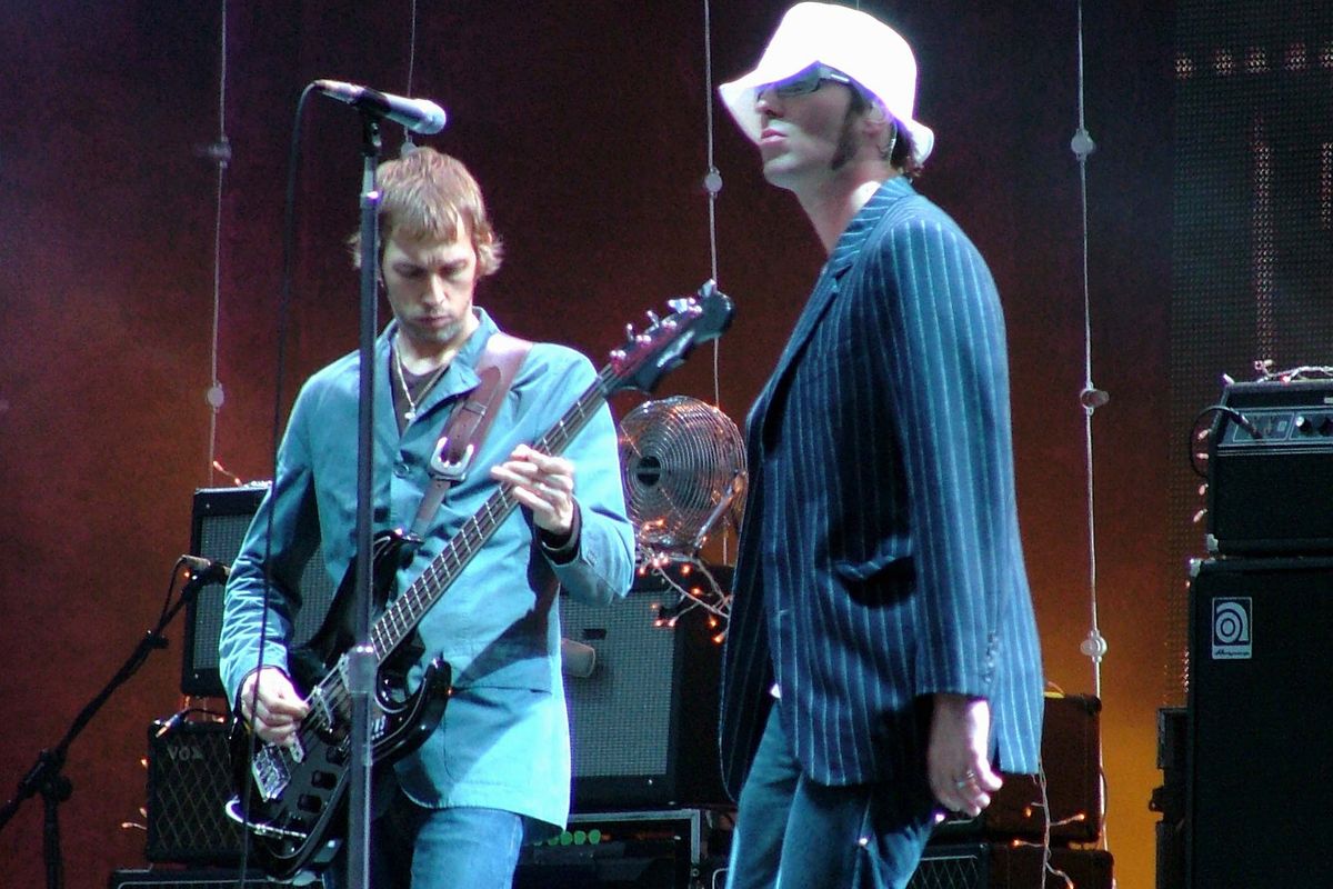 Andy Bell and Liam Gallagher