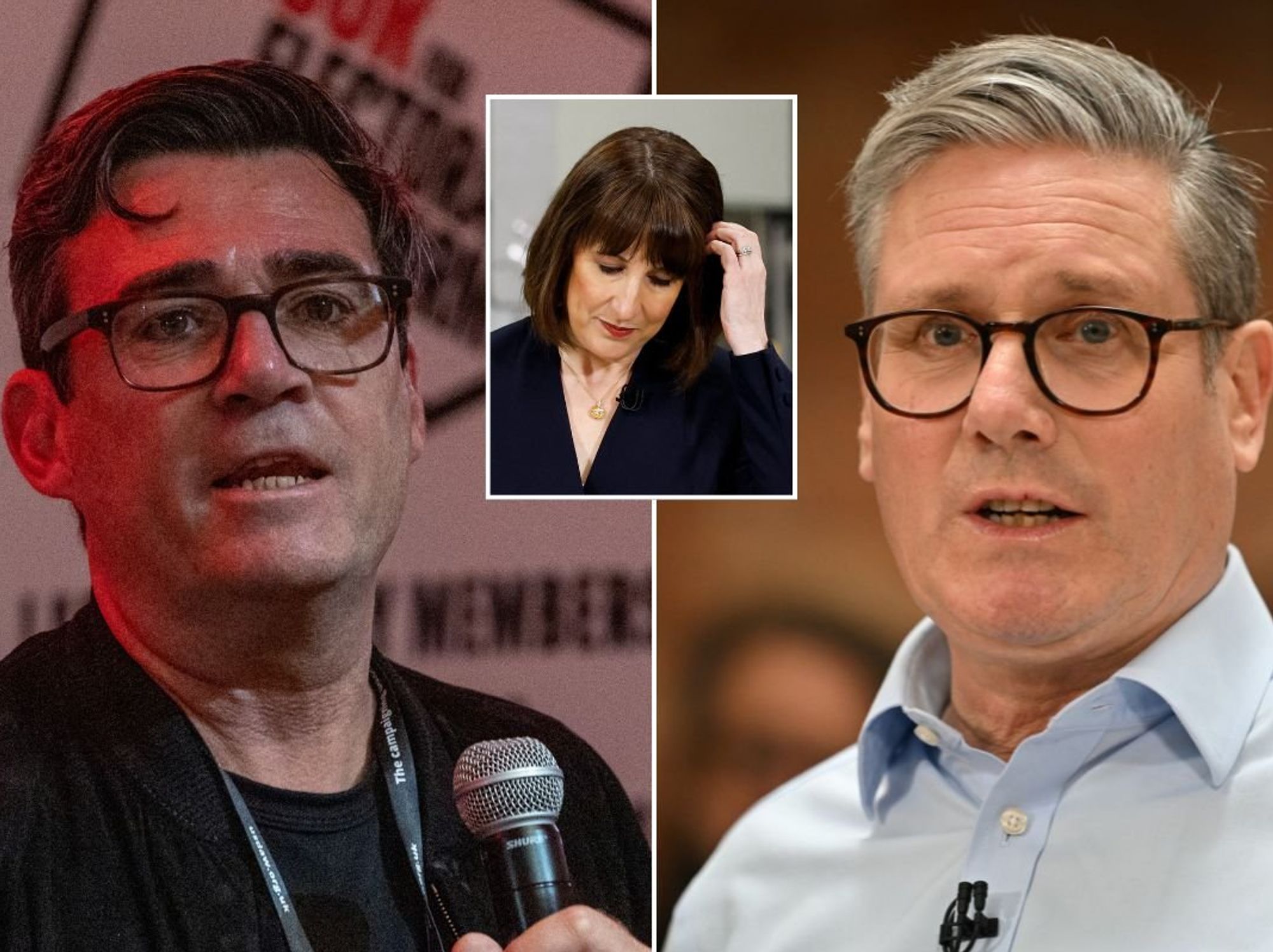 Andy Burnham, Rachel Reeves, Keir Starmer