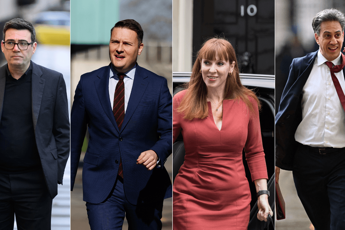 Andy Burnham, Wes Streeting, Angela Rayner, and Ed Miliband