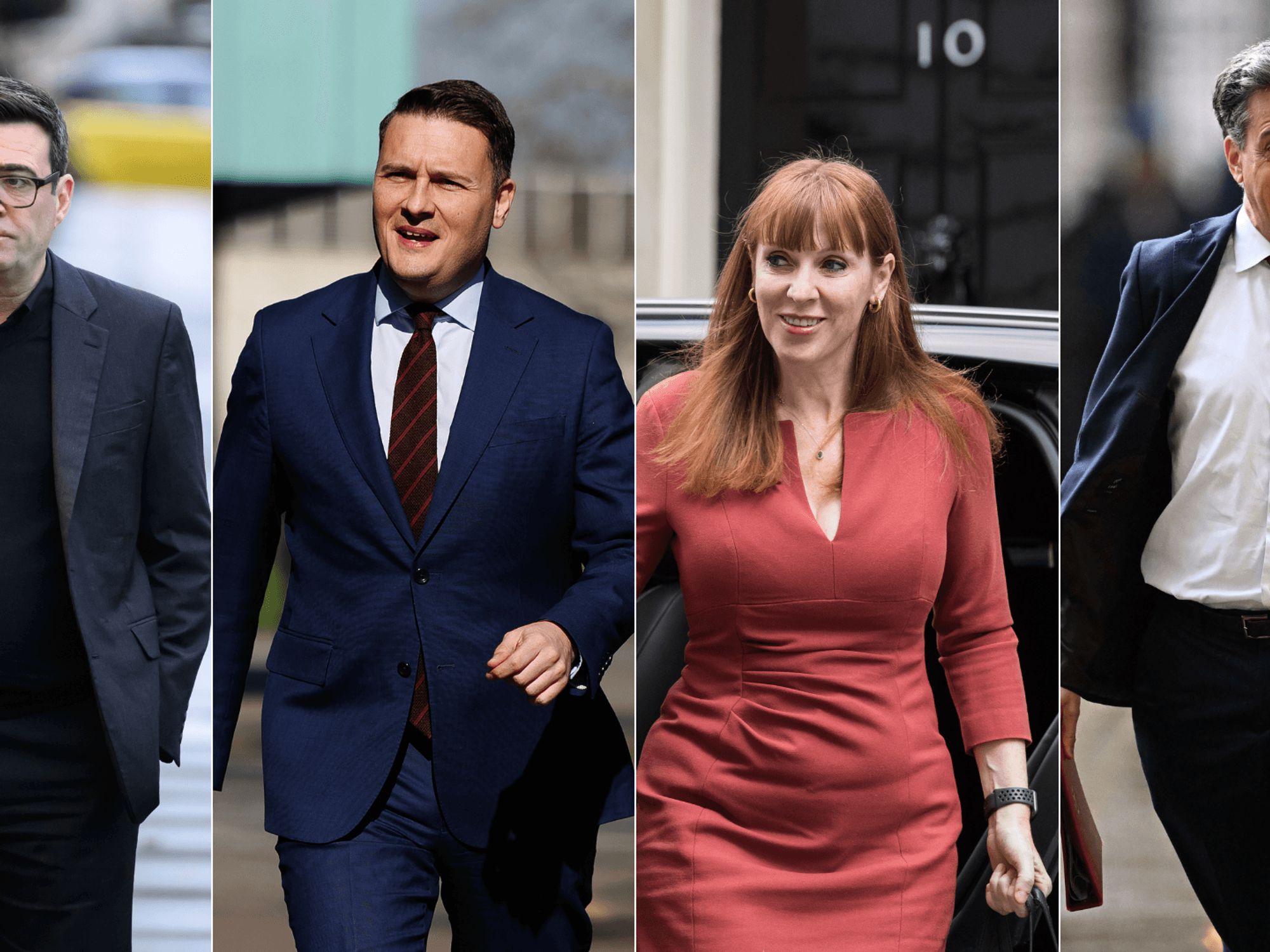 Andy Burnham, Wes Streeting, Angela Rayner, and Ed Miliband