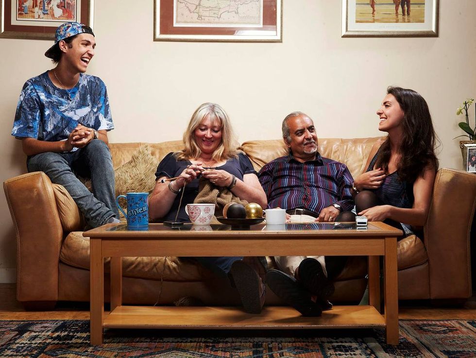 Andy Michael and his family on Gogglebox