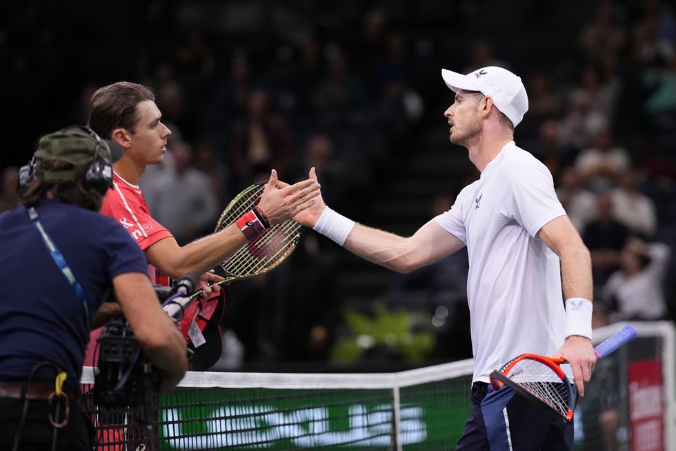 Andy Murray Alex de Minaur Paris Masters