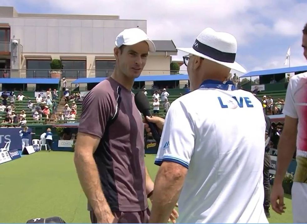 Andy Murray appeared to laugh off the situation