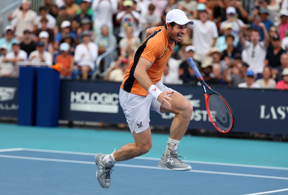 Andy Murray badly rolled his ankle at the Miami Open