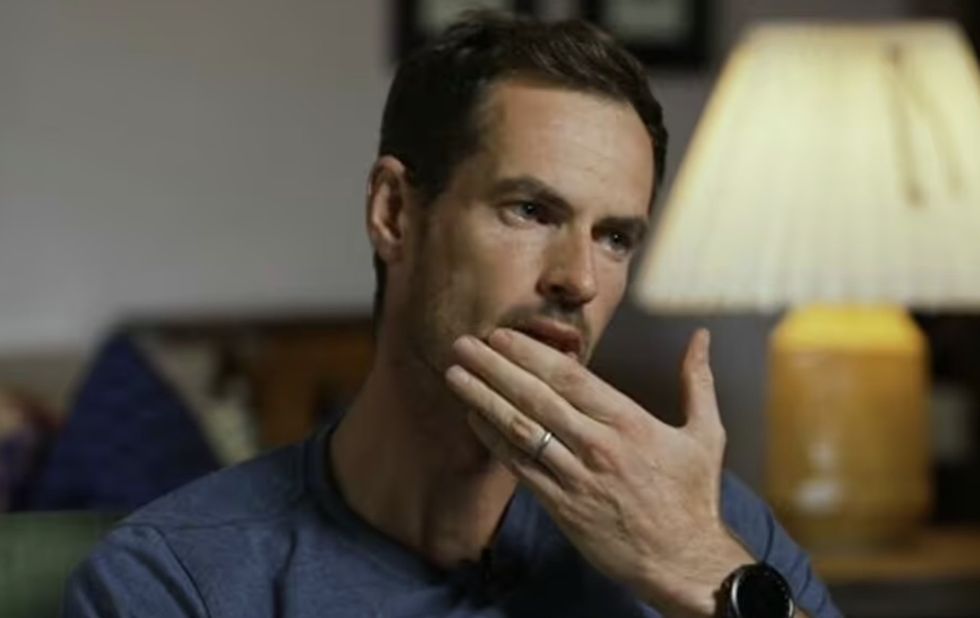Andy Murray had to stop himself during an interview after breaking down in tears
