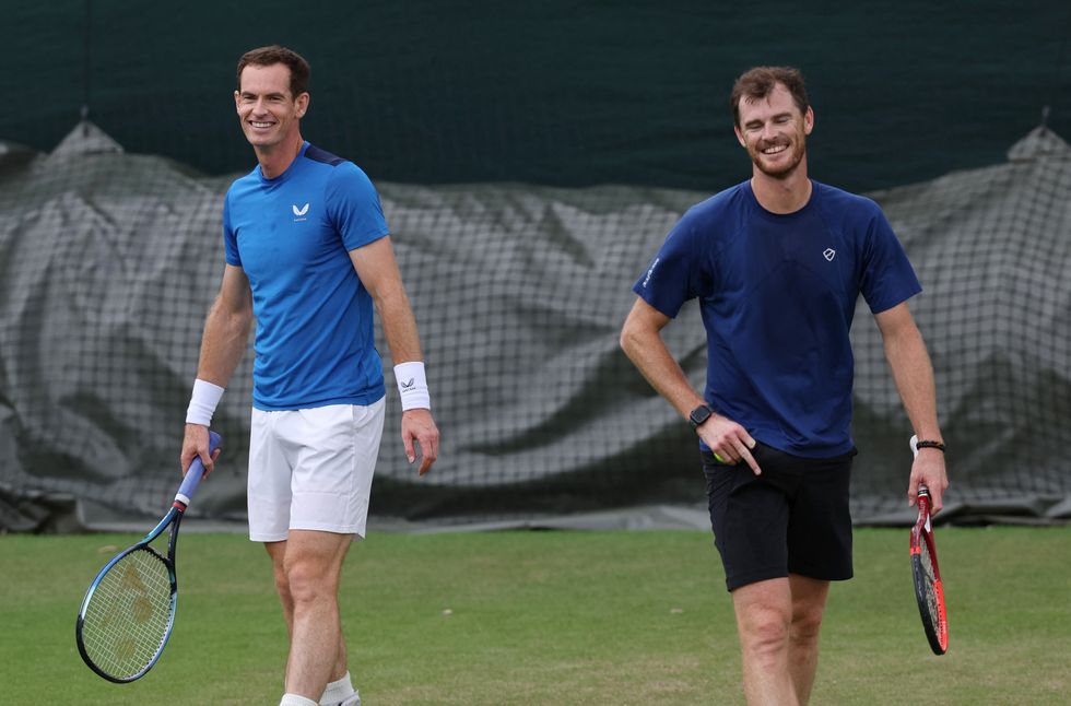 Andy Murray plays in the men's doubles with brother Jamie today