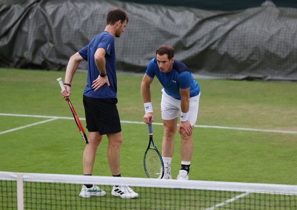 Andy Murray pushed himself throughout the practice session