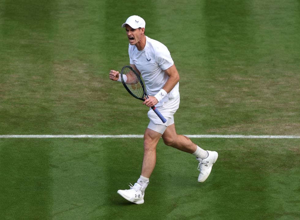 Andy Murray still had the Wimbledon crowd on their feet at times