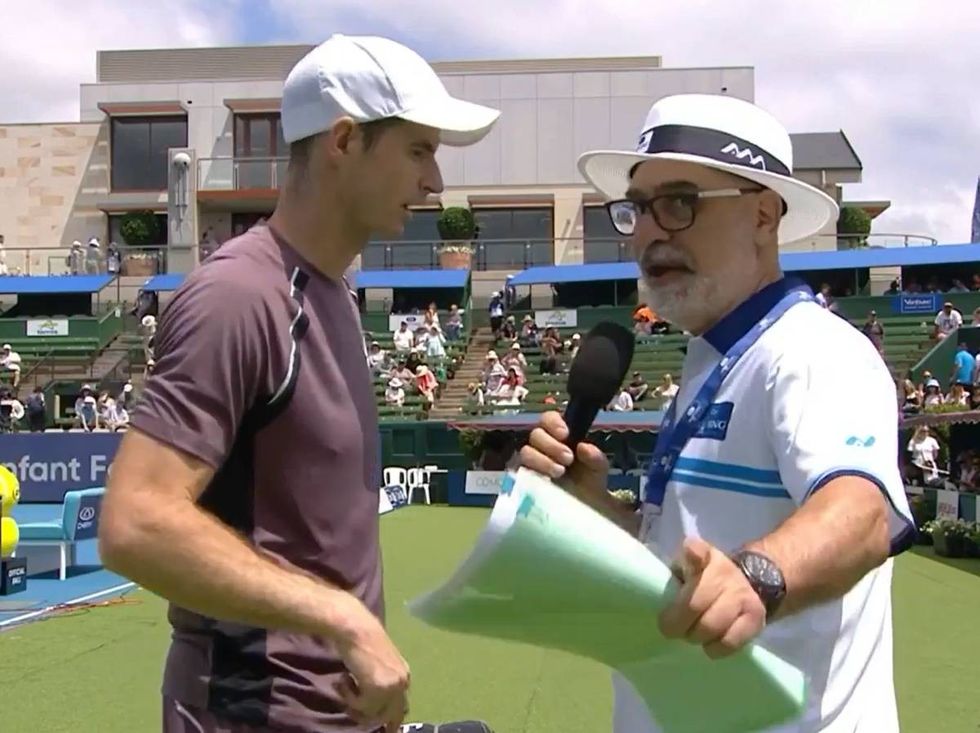 Andy Murray was asked to step in the commentary box