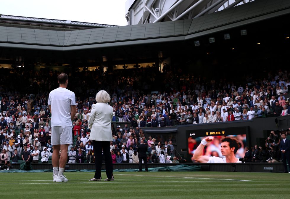 Andy Murray was treated to a special montage looking back on his career