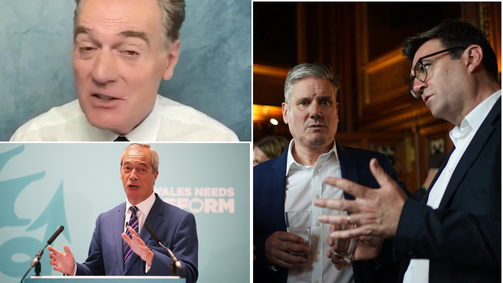 Andy Preston, Nigel Farage, Keir Starmer and Andy Burnham