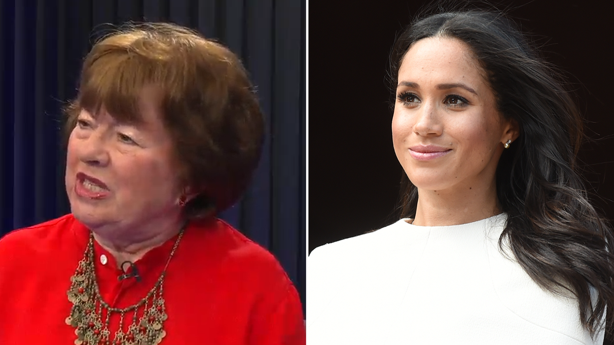 Angela Levin and Meghan Markle