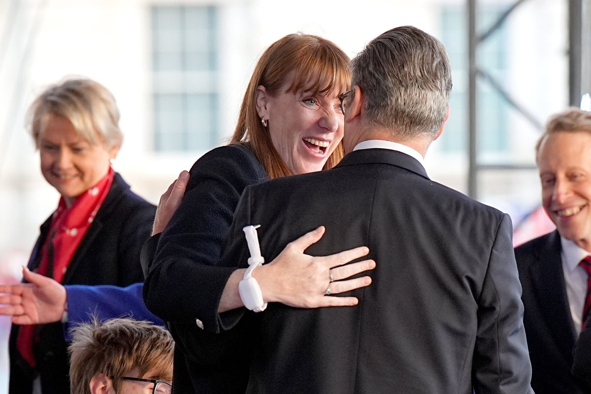 Angela Rayner and Keir Starmer at celebrations of the 80th Anniversary of VE Day