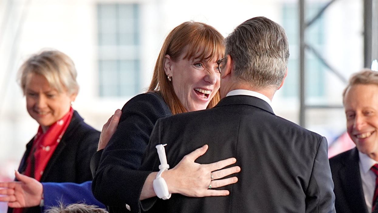 Angela Rayner and Keir Starmer at celebrations of the 80th Anniversary of VE Day