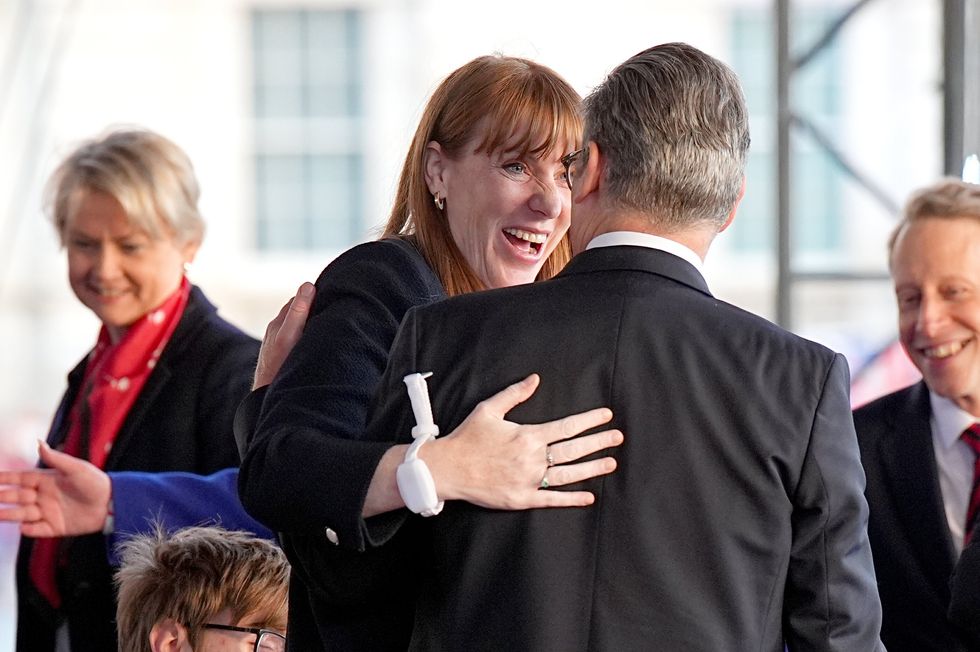 Angela Rayner and Keir Starmer at celebrations of the 80th Anniversary of VE Day