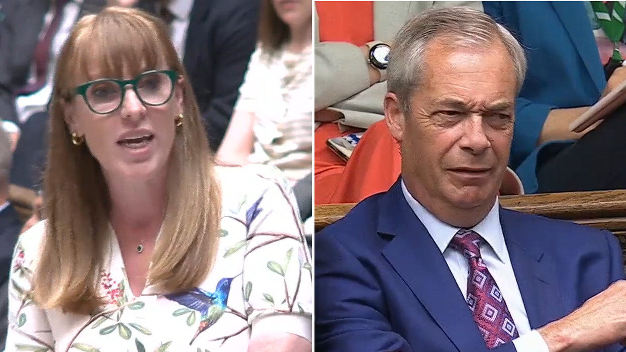 Angela Rayner and Nigel Farage