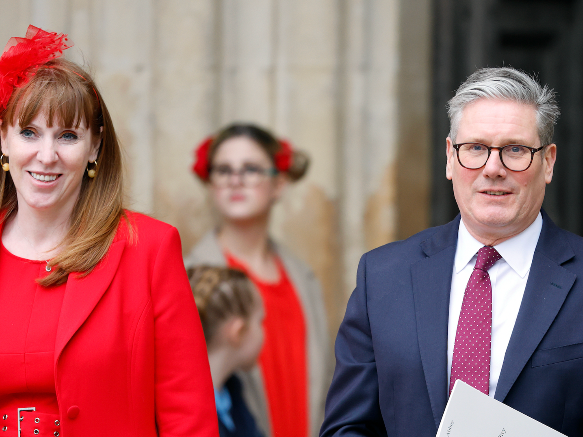 Angela Rayner (left), Keir Starmer (right)