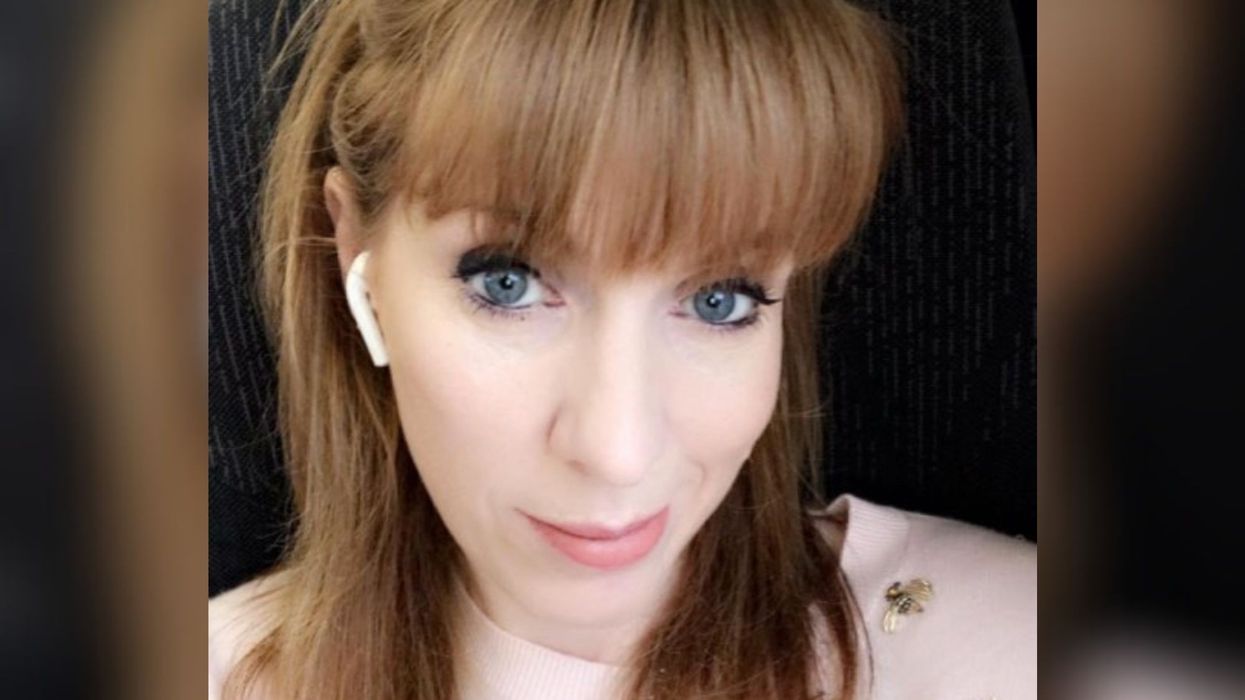 Angela Rayner with AirPods