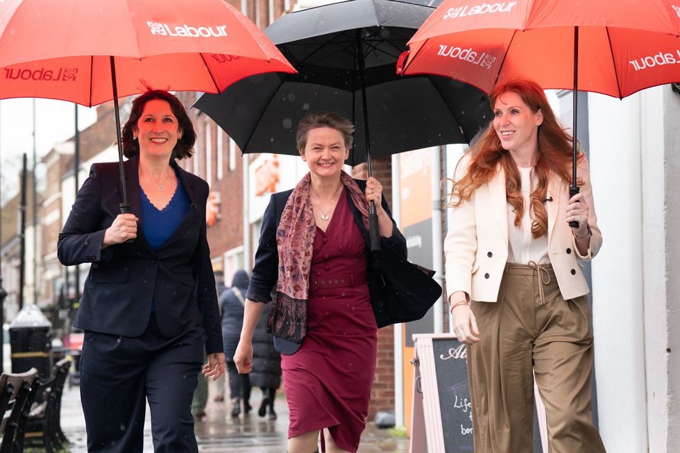 Angela Rayner with Rachel Reeves and Yvette Cooper