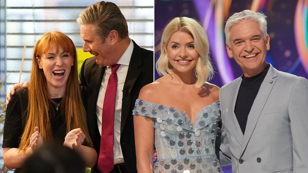 Angela Rayner with Sir Keir Starmer and Holly Willoughby with Phillip Schofield