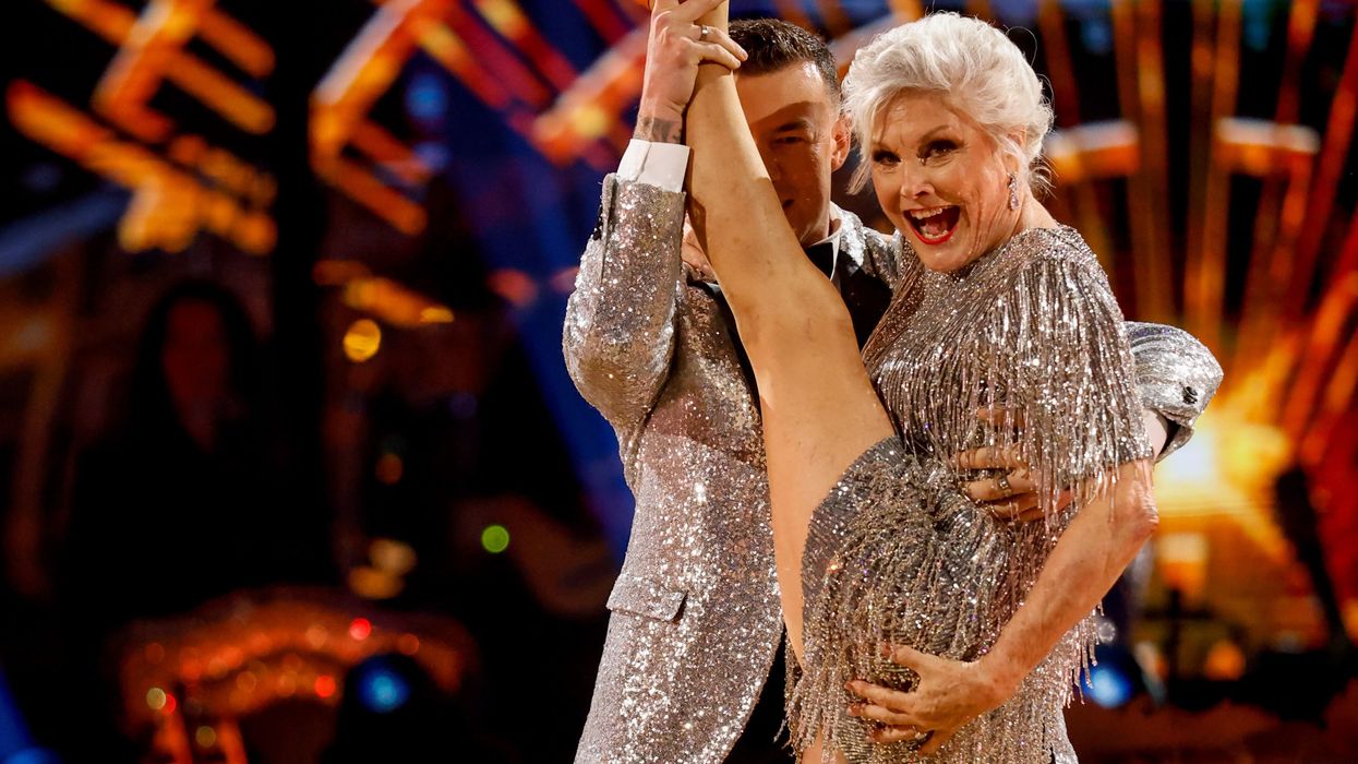 Angela Rippon splits