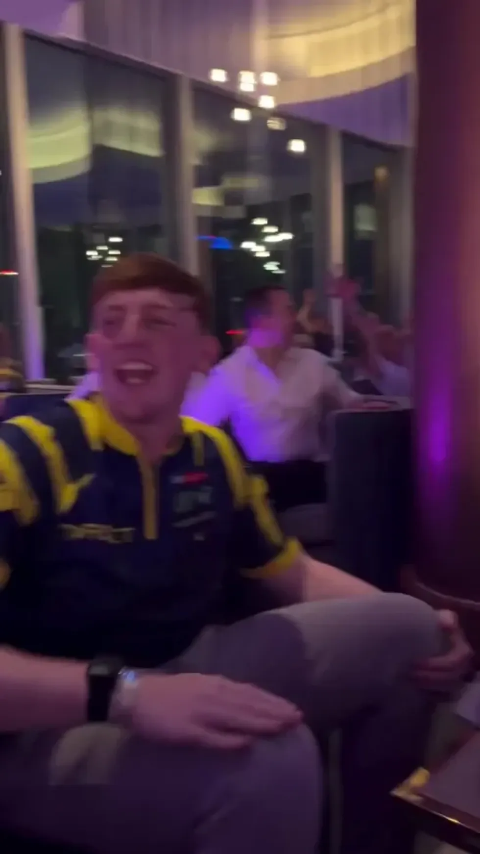 Angry Ginge was seen partying with Luke Littler after the darts star's Premier League triumph