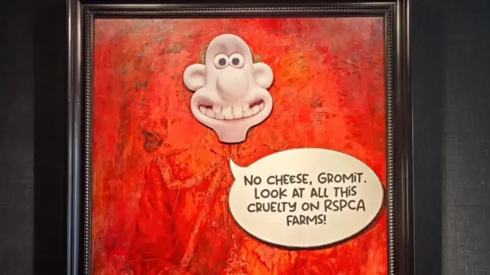 Animal Rising protest on King Charles portrait