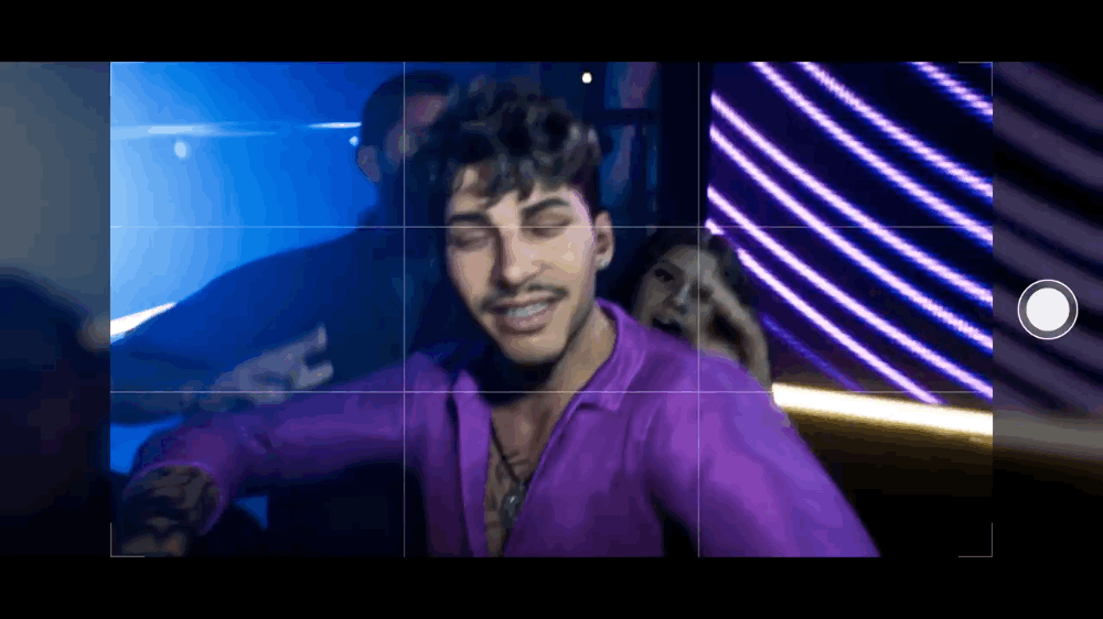 animated GIF of an influencer taking a selfie in the new grand theft auto VI trailer