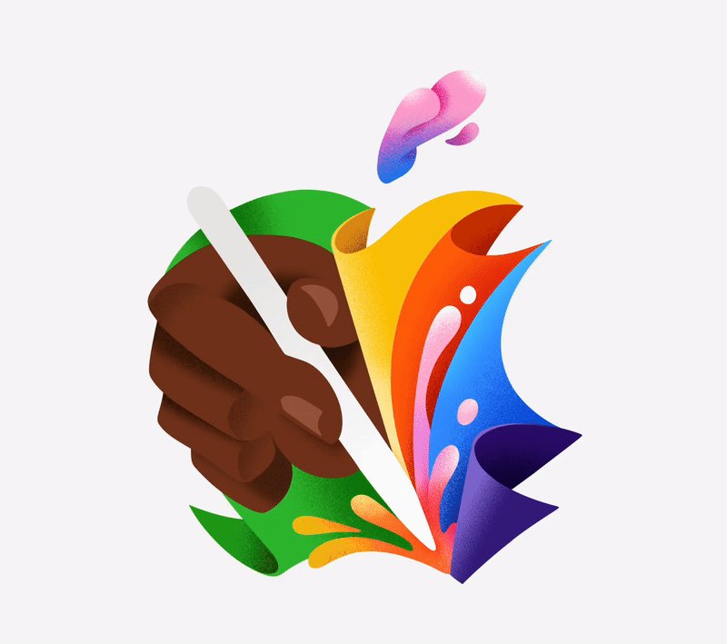 animated gif of the invite to the apple event for new ipad models on may 7