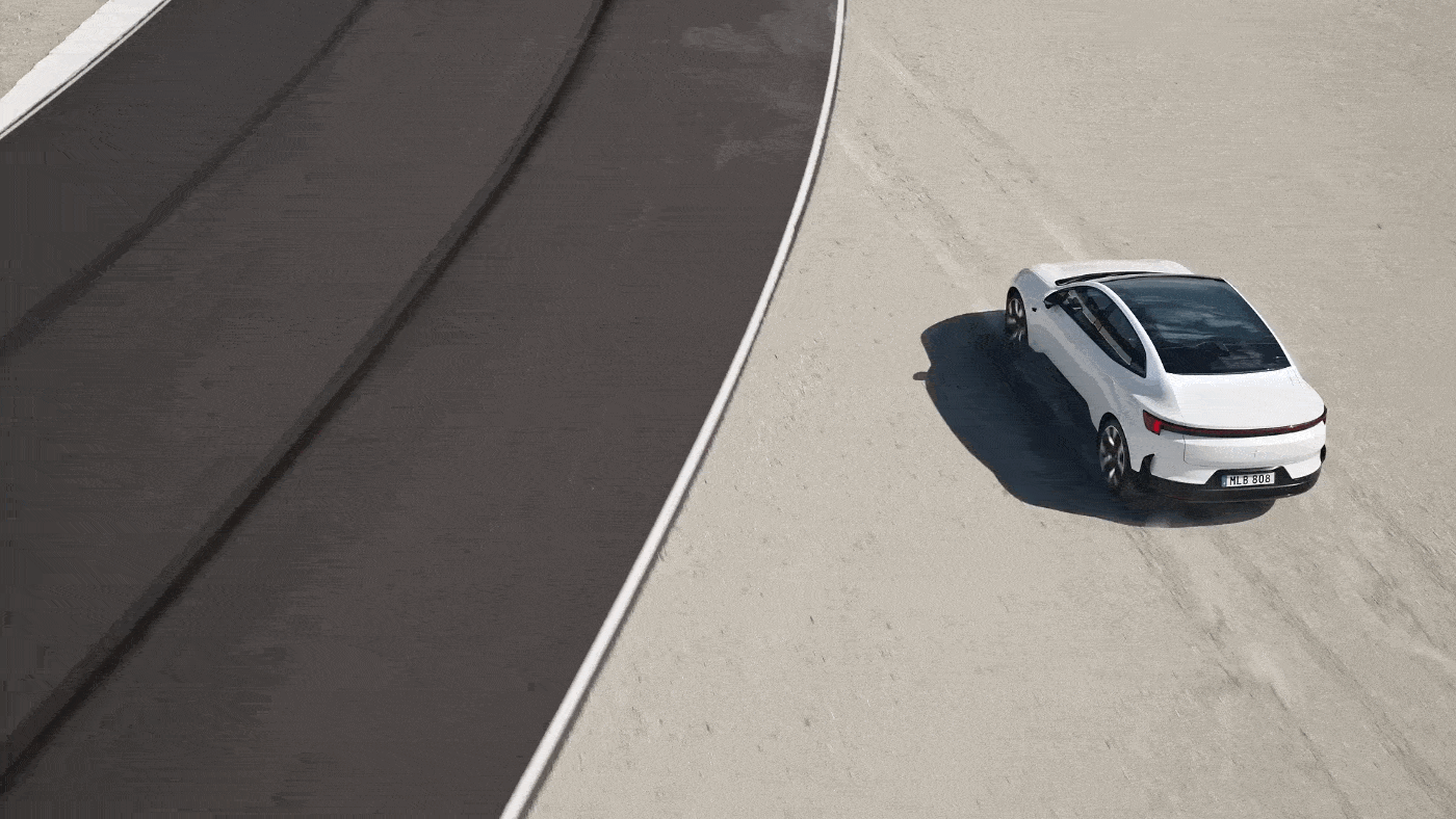 animated GIF of the Polestar 4