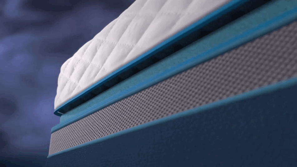 animated gif showing a simba mattress opening up to show the different layers